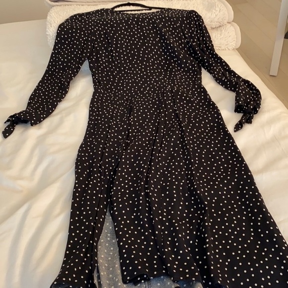 Reformation Zelda Slit MIDI Black Dress - Picture 4 of 6